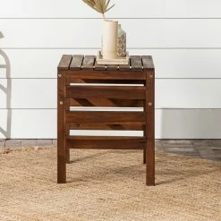 Promo ✔️ Middlebrook Designs Middlebrook Acacia Wood Outdoor Side Table Dark Brown 🤩 -Middlebrook Sales unnamed file 4755