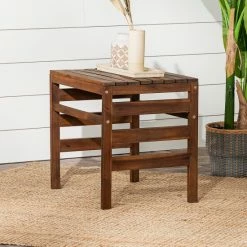 Promo ✔️ Middlebrook Designs Middlebrook Acacia Wood Outdoor Side Table Dark Brown 🤩 -Middlebrook Sales unnamed file 4756