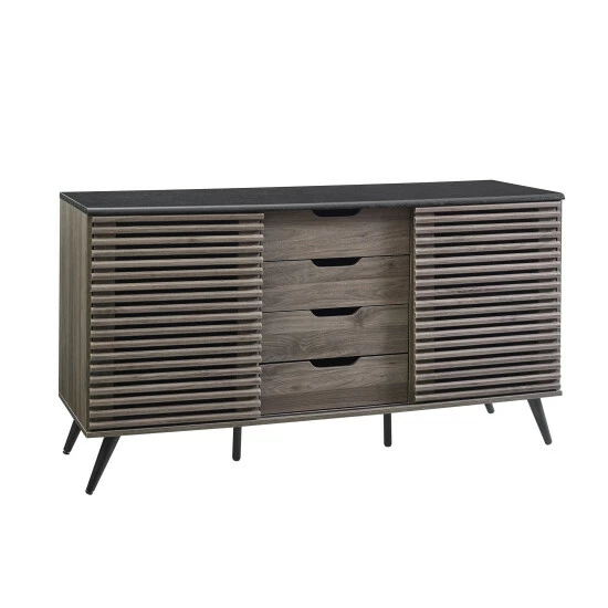 Coupon ๐ Middlebrook Designs Sliding Slat Door Sideboard Dark Walnut / Ebony ๐ 8 Coupon ๐ Middlebrook Designs Sliding Slat Door Sideboard Dark Walnut / Ebony ๐ - Image 6