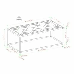 Buy ⭐ Middlebrook Designs Middlebrook Modern Decorative-Top Rectangle Coffee Table ✔️ -Middlebrook Sales unnamed file 4773
