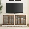Best Sale ⌛ Middlebrook Designs Middlebrook 58-inch Rustic 4-Door TV Console Brushed White / Rustic Oak 😉 -Middlebrook Sales unnamed file 480