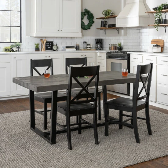 Coupon ๐ Middlebrook Designs Middlebrook Solid Wood 5-Piece Dining Set With X-Back Chairs Grey ๐ 3 Coupon ๐ Middlebrook Designs Middlebrook Solid Wood 5-Piece Dining Set With X-Back Chairs Grey ๐