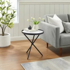 Cheap 🧨 Middlebrook Designs Middlebrook Minimal Faux Marble Gallery-Top Round Side Table 🧨 -Middlebrook Sales unnamed file 4823