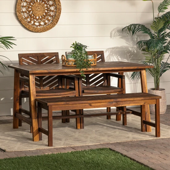 Cheap ๐ Middlebrook Designs Middlebrook 4-Piece Acacia Wood Outdoor Chevron Dining Set Dark Brown โค๏ธ 3 Cheap ๐ Middlebrook Designs Middlebrook 4-Piece Acacia Wood Outdoor Chevron Dining Set Dark Brown โค๏ธ
