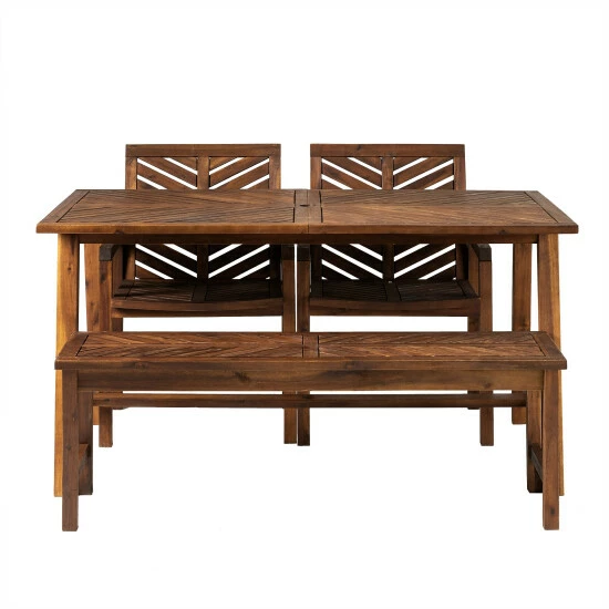 Cheap ๐ Middlebrook Designs Middlebrook 4-Piece Acacia Wood Outdoor Chevron Dining Set Dark Brown โค๏ธ 6 Cheap ๐ Middlebrook Designs Middlebrook 4-Piece Acacia Wood Outdoor Chevron Dining Set Dark Brown โค๏ธ - Image 4