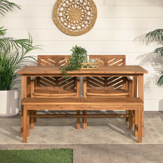 Cheap ๐ Middlebrook Designs Middlebrook 4-Piece Acacia Wood Outdoor Chevron Dining Set Dark Brown โค๏ธ 10 Cheap ๐ Middlebrook Designs Middlebrook 4-Piece Acacia Wood Outdoor Chevron Dining Set Dark Brown โค๏ธ - Image 8