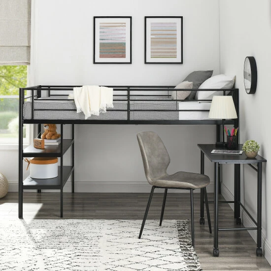 Budget ๐ Middlebrook Designs Middlebrook Abner Black Twin Low Loft Bed With Desk And Shelves ๐งจ 4 Budget ๐ Middlebrook Designs Middlebrook Abner Black Twin Low Loft Bed With Desk And Shelves ๐งจ - Image 2