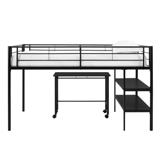 Budget ๐ Middlebrook Designs Middlebrook Abner Black Twin Low Loft Bed With Desk And Shelves ๐งจ 5 Budget ๐ Middlebrook Designs Middlebrook Abner Black Twin Low Loft Bed With Desk And Shelves ๐งจ - Image 3