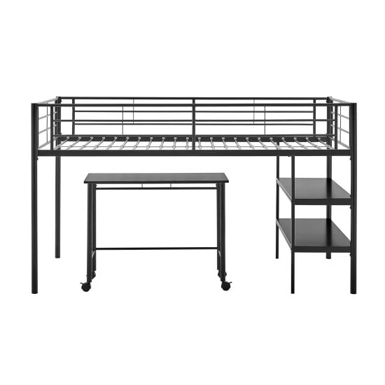 Budget ๐ Middlebrook Designs Middlebrook Abner Black Twin Low Loft Bed With Desk And Shelves ๐งจ 7 Budget ๐ Middlebrook Designs Middlebrook Abner Black Twin Low Loft Bed With Desk And Shelves ๐งจ - Image 5