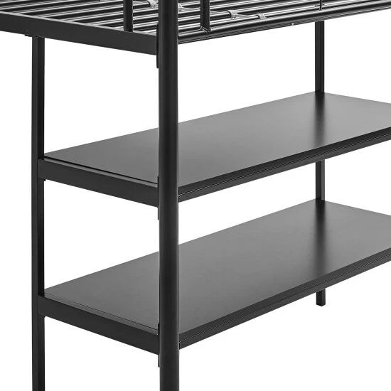 Budget ๐ Middlebrook Designs Middlebrook Abner Black Twin Low Loft Bed With Desk And Shelves ๐งจ 8 Budget ๐ Middlebrook Designs Middlebrook Abner Black Twin Low Loft Bed With Desk And Shelves ๐งจ - Image 6