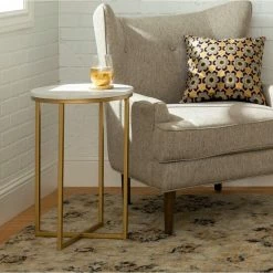 Cheapest 🧨 Middlebrook Designs Middlebrook Helbling Round Side Table Gold / Glass ✨ -Middlebrook Sales unnamed file 49