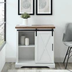 Top 10 ⌛ Middlebrook Designs Middlebrook Wind Gap 32-inch Sliding Barn Door Cabinet White / Rustic Oak ✨ -Middlebrook Sales unnamed file 490