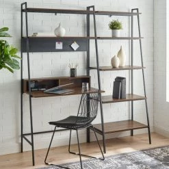 Best reviews of 🥰 Middlebrook Designs Middlebrook Lahuri 2-Piece Desk And Ladder Shelf Set Rustic Oak 😉