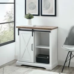 Top 10 ⌛ Middlebrook Designs Middlebrook Wind Gap 32-inch Sliding Barn Door Cabinet White / Rustic Oak ✨ -Middlebrook Sales unnamed file 491