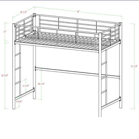 Promo ๐คฉ Middlebrook Designs Middlebrook Abner Silver Metal Classic Full Loft Bed โ 8 Promo ๐คฉ Middlebrook Designs Middlebrook Abner Silver Metal Classic Full Loft Bed โ - Image 6