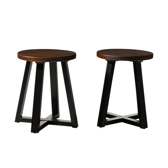 Buy ๐ Middlebrook Designs Middlebrook Round Distressed Solid Wood Standard Dining Stool Gray โ 6 Buy ๐ Middlebrook Designs Middlebrook Round Distressed Solid Wood Standard Dining Stool Gray โ - Image 4