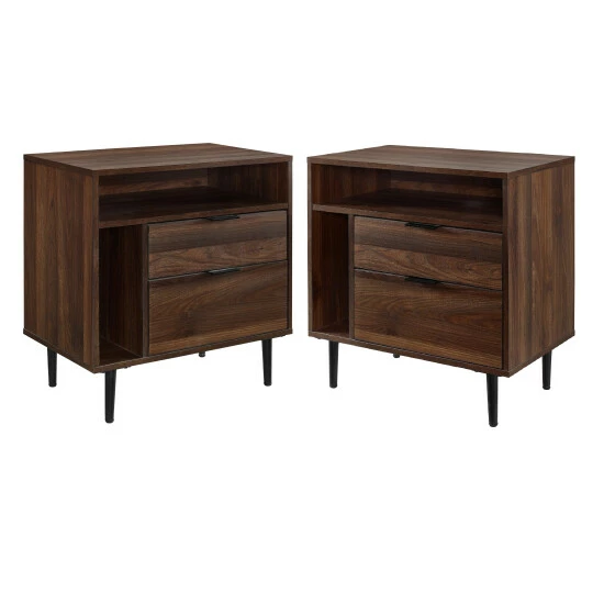 New 🔥 Middlebrook Designs Middlebrook Modern Storage Nightstand, Set Of 2 Slate Grey ⌛ 4 New 🔥 Middlebrook Designs Middlebrook Modern Storage Nightstand, Set Of 2 Slate Grey ⌛ - Image 2