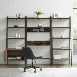 Promo 💯 Middlebrook Designs Middlebrook Lahuri 3-Piece Desk And Shelf Set Grey Wash ✔️ -Middlebrook Sales unnamed file 4981