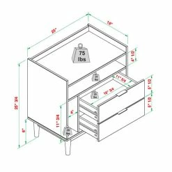 Best Sale 👍 Middlebrook Designs Middlebrook Modern Gallery-Top Solid Wood Nightstand, Set Of 2 White 🤩 -Middlebrook Sales unnamed file 4994