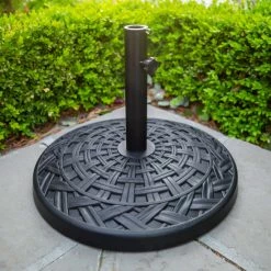 Best Pirce 👏 Middlebrook Designs Middlebrook Round Cross Weave Outdoor Umbrella Base 👍