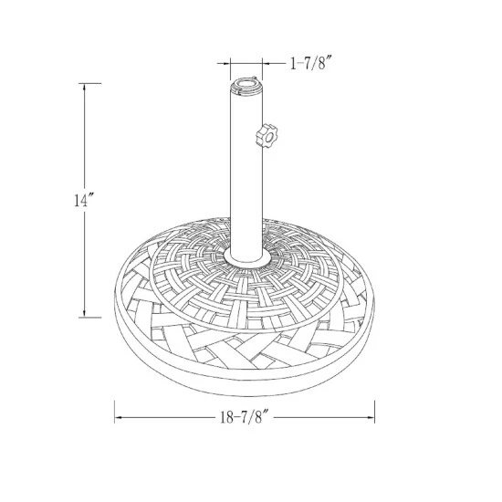 Best Pirce ๐ Middlebrook Designs Middlebrook Round Cross Weave Outdoor Umbrella Base ๐ 7 Best Pirce ๐ Middlebrook Designs Middlebrook Round Cross Weave Outdoor Umbrella Base ๐ - Image 5
