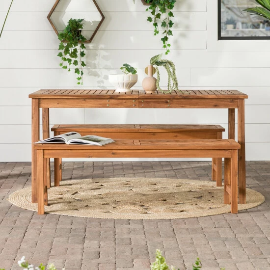 Hot Sale 😉 Middlebrook Designs Middlebrook Elephant Point 3-Piece Acacia Outdoor Dining Set Dark Brown 😍 3 Hot Sale 😉 Middlebrook Designs Middlebrook Elephant Point 3-Piece Acacia Outdoor Dining Set Dark Brown 😍
