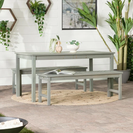 Hot Sale 😉 Middlebrook Designs Middlebrook Elephant Point 3-Piece Acacia Outdoor Dining Set Dark Brown 😍 5 Hot Sale 😉 Middlebrook Designs Middlebrook Elephant Point 3-Piece Acacia Outdoor Dining Set Dark Brown 😍 - Image 3