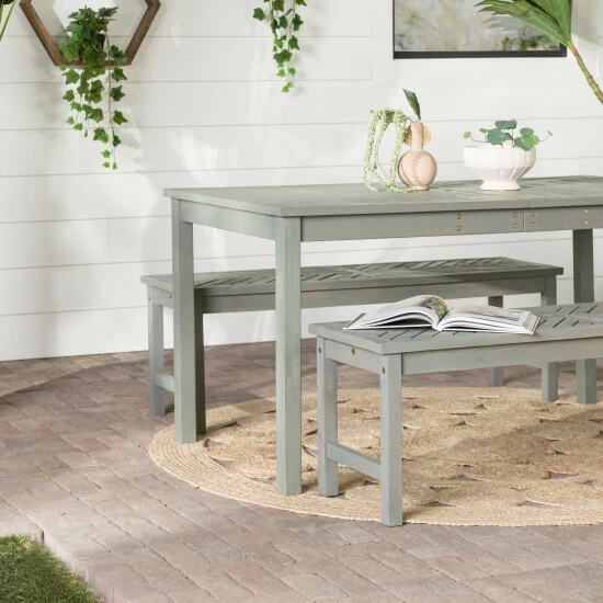 Hot Sale 😉 Middlebrook Designs Middlebrook Elephant Point 3-Piece Acacia Outdoor Dining Set Dark Brown 😍 6 Hot Sale 😉 Middlebrook Designs Middlebrook Elephant Point 3-Piece Acacia Outdoor Dining Set Dark Brown 😍 - Image 4