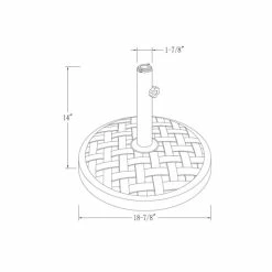 Deals ⌛ Middlebrook Designs Middlebrook Round Basket Weave Outdoor Umbrella Base 👏 -Middlebrook Sales unnamed file 5050