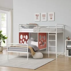 Best Sale 🧨 Middlebrook Designs Modern Cutout L-Shaped Twin Bunk Bed Cool Grey/white 😀 -Middlebrook Sales unnamed file 5076