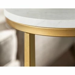 Cheapest 🧨 Middlebrook Designs Middlebrook Helbling Round Side Table Gold / Glass ✨ -Middlebrook Sales unnamed file 53