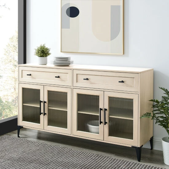 Top 10 ๐ Middlebrook Designs Middlebrook 58-inch 2-Drawer, Fluted Glass Door Sideboard Dark Brown Oak ๐ 5 Top 10 ๐ Middlebrook Designs Middlebrook 58-inch 2-Drawer, Fluted Glass Door Sideboard Dark Brown Oak ๐ - Image 3