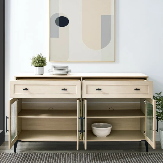 Top 10 ๐ Middlebrook Designs Middlebrook 58-inch 2-Drawer, Fluted Glass Door Sideboard Dark Brown Oak ๐ 6 Top 10 ๐ Middlebrook Designs Middlebrook 58-inch 2-Drawer, Fluted Glass Door Sideboard Dark Brown Oak ๐ - Image 4