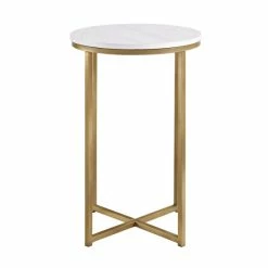 Cheapest 🧨 Middlebrook Designs Middlebrook Helbling Round Side Table Gold / Glass ✨ -Middlebrook Sales unnamed file 54