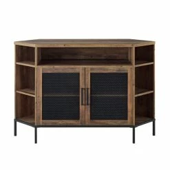 Discount 🥰 Middlebrook Designs Middlebrook Kujawa 48-inch Mesh Door Corner TV Console Dark Walnut 😍 -Middlebrook Sales unnamed file 548