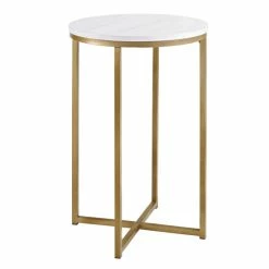 Cheapest 🧨 Middlebrook Designs Middlebrook Helbling Round Side Table Gold / Glass ✨ -Middlebrook Sales unnamed file 55