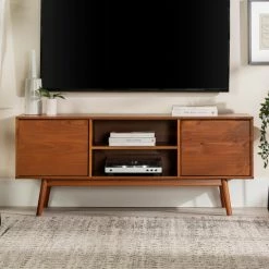 Best reviews of 🥰 Middlebrook Designs Middlebrook 58-inch Mid-Century Solid Wood TV Console Walnut 🥰