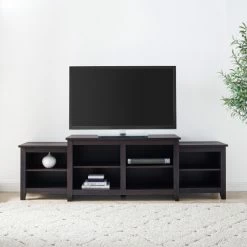 Alternative view of Discount 💯 Middlebrook Designs Middlebrook 80-Inch Tier-Top TV Console Dark Roast Espresso 🤩