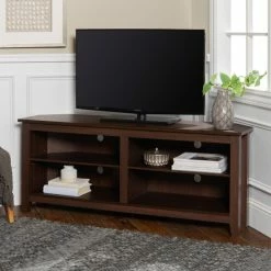Brand new 🧨 Middlebrook Designs Middlebrook Ogden 58-inch Corner TV Stand Console Rustic Oak 😀