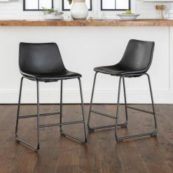 Best reviews of 🤩 Middlebrook Designs Middlebrook Prusiner 24-inch Faux Leather Counter Stool, Set Of 2 ⌛