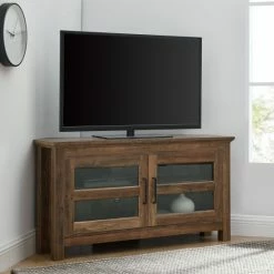Coupon โจ Middlebrook Designs Middlebrook Bow Valley 44-inch Corner TV Stand Rustic Oak โ๏ธ