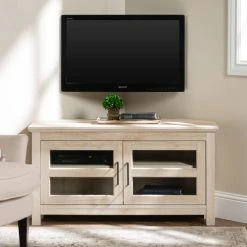 Alternative view of Coupon ✨ Middlebrook Designs Middlebrook Bow Valley 44-inch Corner TV Stand Rustic Oak ✔️