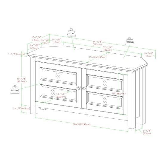 Coupon ✨ Middlebrook Designs Middlebrook Bow Valley 44-inch Corner TV Stand Rustic Oak ✔️ 10 Coupon ✨ Middlebrook Designs Middlebrook Bow Valley 44-inch Corner TV Stand Rustic Oak ✔️ - Image 8
