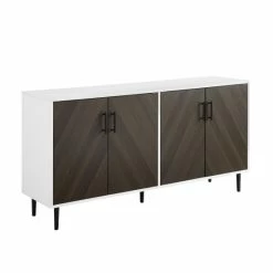 Budget 🧨 Middlebrook Designs Middlebrook Cassandra 58-inch Mid-century Modern 4-door Buffet White / Acorn Bookmatch 💯 -Middlebrook Sales unnamed file 69
