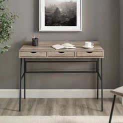 Top 10 🎉 Middlebrook Designs Middlebrook Industrial 42-inch 3-drawer Writing Desk Dark Walnut 👍