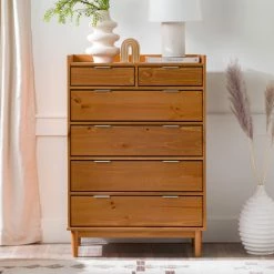 Coupon 🌟 Middlebrook Designs Middlebrook Modern Gallery Top Solid Wood Chest Camel 😉
