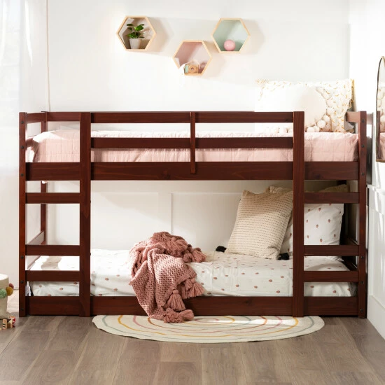 Budget ⌛ Middlebrook Designs Middlebrook Browning Solid Wood Twin Size Low Bunk Bed Grey ✔️ 3 Budget ⌛ Middlebrook Designs Middlebrook Browning Solid Wood Twin Size Low Bunk Bed Grey ✔️