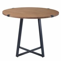 Discount 🥰 Middlebrook Designs Middlebrook Kenyon Round Metal Wrap Dining Table Dark Walnut 😉 -Middlebrook Sales unnamed file 754