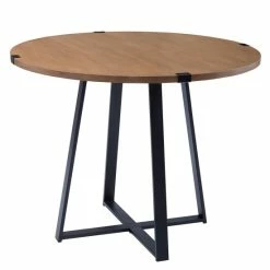 Discount 🥰 Middlebrook Designs Middlebrook Kenyon Round Metal Wrap Dining Table Dark Walnut 😉 -Middlebrook Sales unnamed file 755