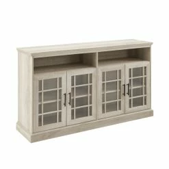 Brand new 🎁 Middlebrook Designs Middlebrook 58-inch Framed Glass 4-Door TV Console White Oak 🔔 -Middlebrook Sales unnamed file 763